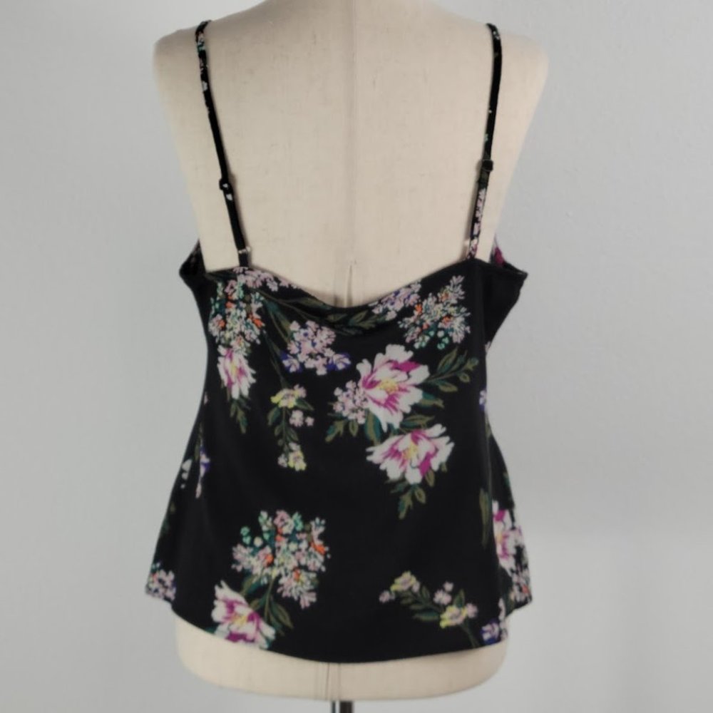 LOVE, FIRE floral print tank top black Sz M - Picture 5 of 8